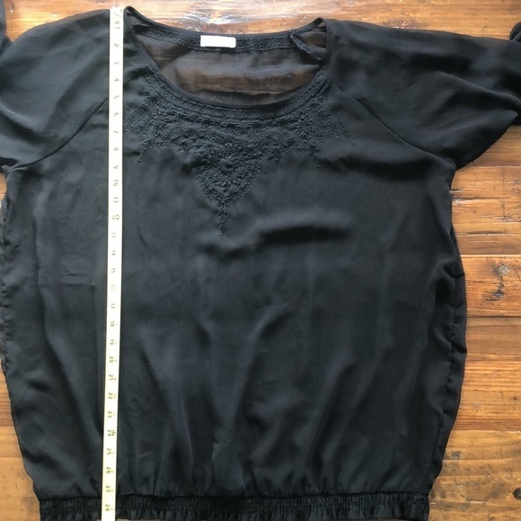 Rickis black sheer top plus size - Picture 8 of 9